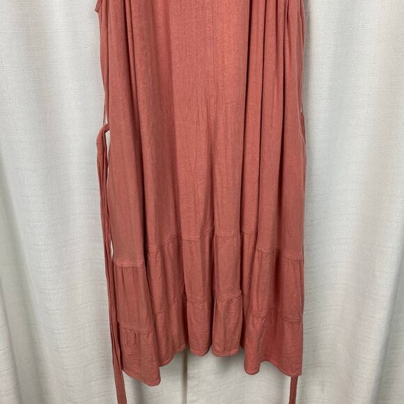 Torrid Beige Desert Sand Woven Tiered Mini Dress Sz.4 - Picture 8 of 16